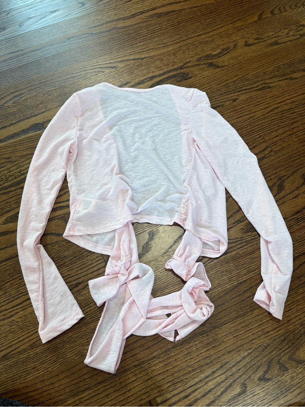 Light Pink Wrap Top - Picture 2 of 3